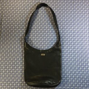 The Sak black leather purse - hobo bucket style.